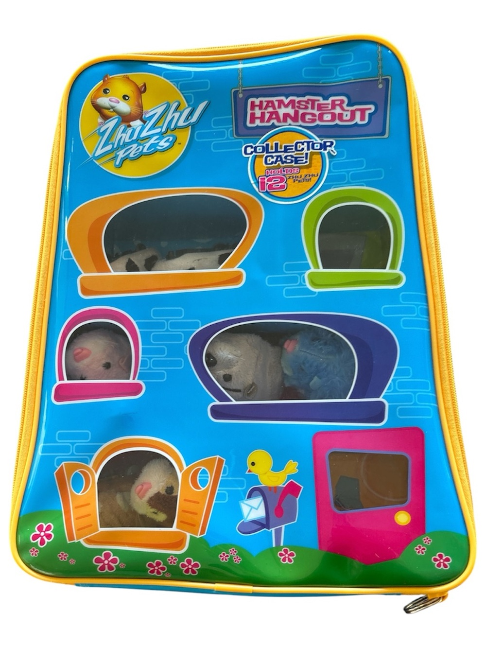 ZhuZhu Pets Hamster Hangout Collector Case - Blue & Yellow with 8 Hamsters